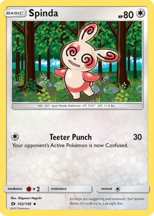 Spinda 102/149  SM Base Set - Uncommon