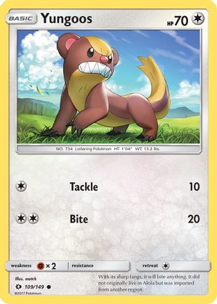 Yungoos 109/149  SM Base Set - Common