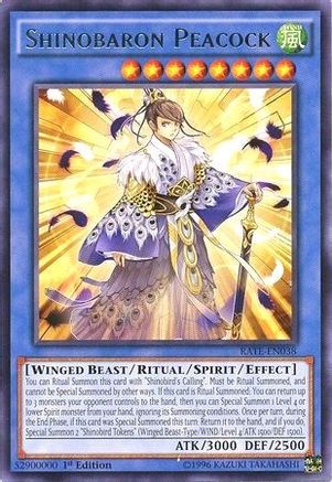 Shinobaron Peacock (RATE-EN038) - Raging Tempest 1st Edition
