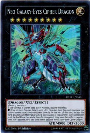 Neo Galaxy-Eyes Cipher Dragon (RATE-EN049) - Raging Tempest 1st Edition