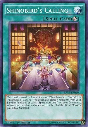 Shinobird's Calling (RATE-EN060) - Raging Tempest 1st Edition