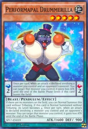 Performapal Drummerilla (SP17-EN019) - Star Pack - Battle Royal 1st Edition