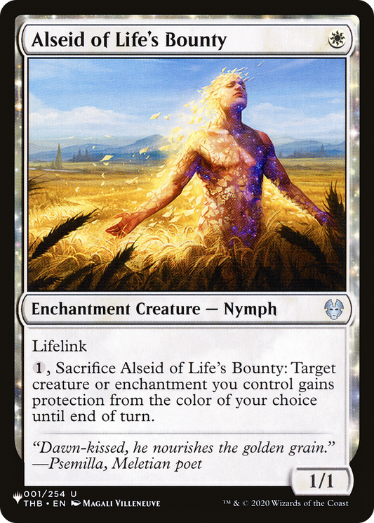 Alseid of Life's Bounty (LIST-THB-1) - The List: (enchantment)