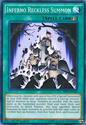 Inferno Reckless Summon (SR03-EN030) - Structure Deck: Machine Reactor 1st Edition