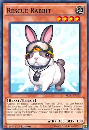 Rescue Rabbit (SR04-EN020) - Structure Deck: Dinosmasher's Fury 1st Edition