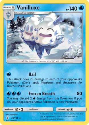 Vanilluxe 035  SM  Guardians Rising - Rare
