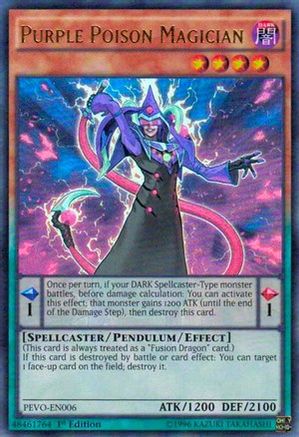 Purple Poison Magician (PEVO-EN006) - Pendulum Evolution 1st Edition
