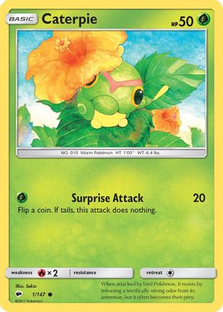 Caterpie 001/147  SM  Burning Shadows - Common