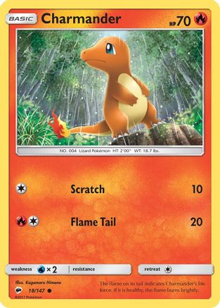Charmander 018/147  SM  Burning Shadows - Common