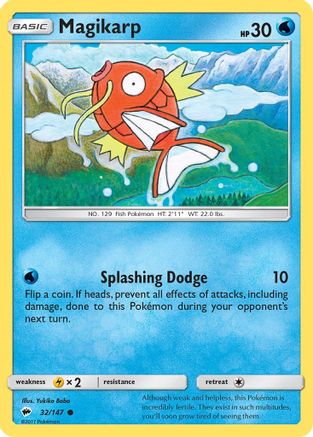Magikarp 032/147  SM  Burning Shadows - Common