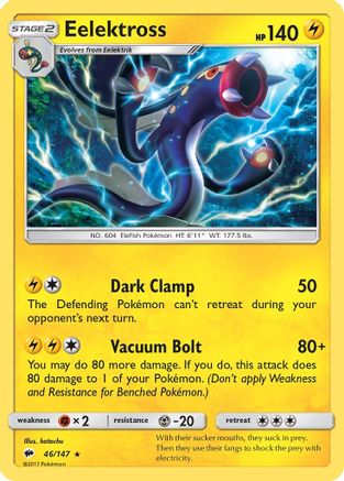 Eelektross 046/147  SM  Burning Shadows - Rare
