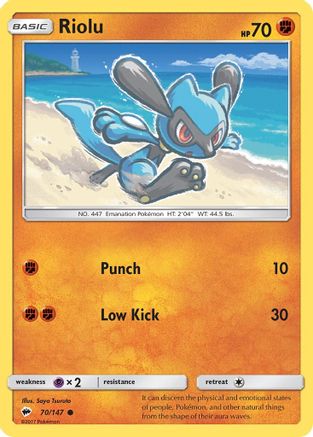 Riolu 070/147  SM  Burning Shadows - Common