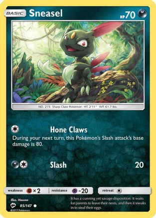 Sneasel 085/147  SM  Burning Shadows - Common