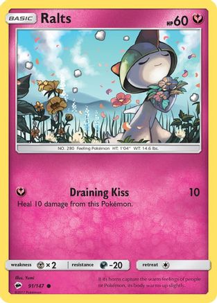 Ralts 091/147  SM  Burning Shadows - Common