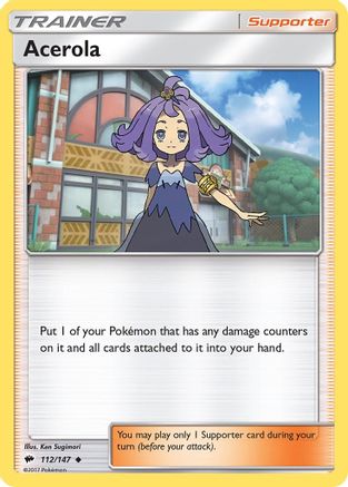 Acerola 112/147  - Reverse Holofoil SM  Burning Shadows - Uncommon