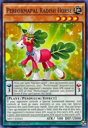 Performapal Radish Horse (MP17-EN063) - 2017 Mega-Tins Mega Pack 1st Edition