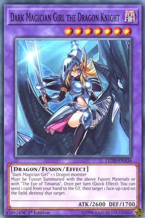 Dark Magician Girl the Dragon Knight (LEDD-ENA36) - Legendary Dragon Decks 1st Edition