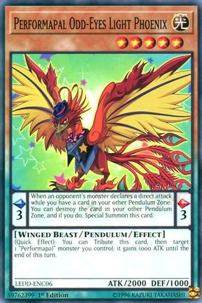 Performapal Odd-Eyes Light Phoenix (LEDD-ENC06) - Legendary Dragon Decks 1st Edition