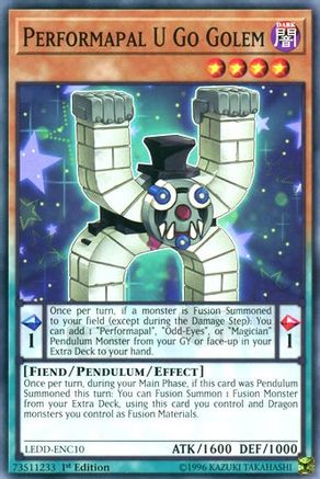 Performapal U Go Golem (LEDD-ENC10) - Legendary Dragon Decks 1st Edition