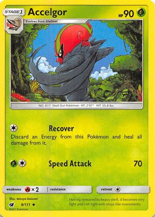 Accelgor 009/111  SM  Crimson Invasion - Uncommon