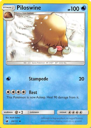 Piloswine 020/111  SM  Crimson Invasion - Uncommon