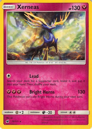 Xerneas 073/111  - Holofoil SM  Crimson Invasion - Holo Rare