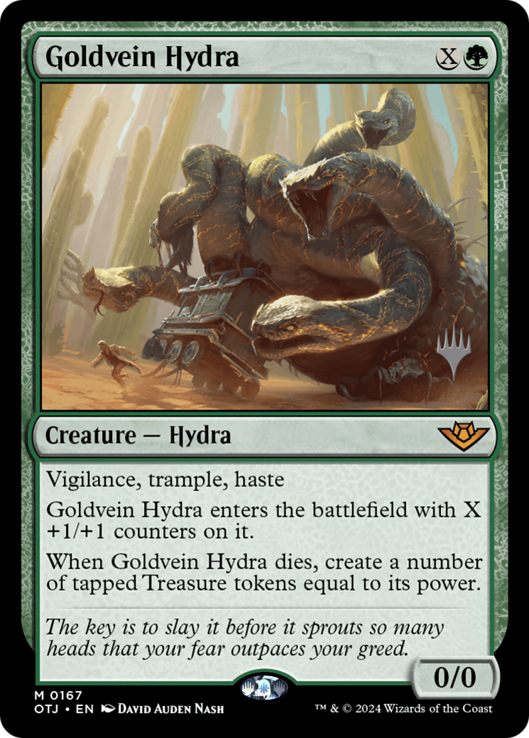 Goldvein Hydra (PPOTJ-167P) - Outlaws of Thunder Junction Promos Foil