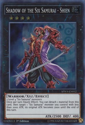 Shadow of the Six Samurai - Shien (SPWA-EN012) - Spirit Warriors 1st Edition