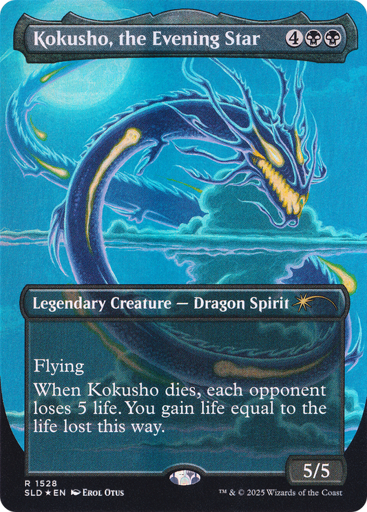 Kokusho, the Evening Star (SLD-1528) - Secret Lair Drop (Borderless) Foil
