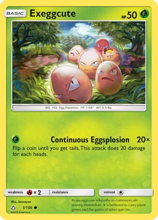 Exeggcute 001  - Reverse Holofoil SM  Ultra Prism - Common