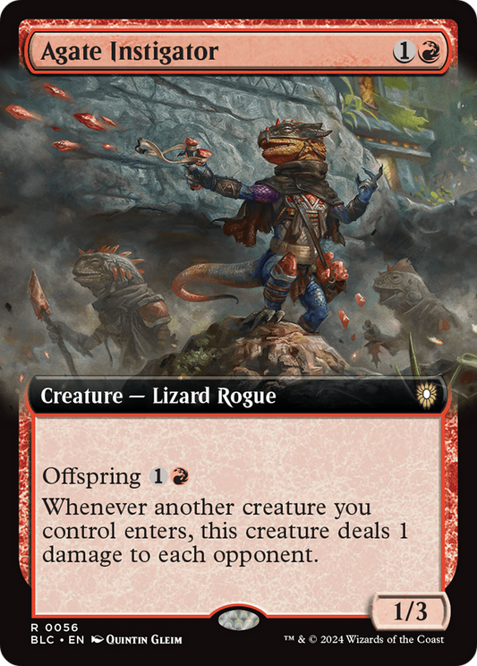 Agate Instigator (BLC-056) - Bloomburrow Commander: (Extended Art)
