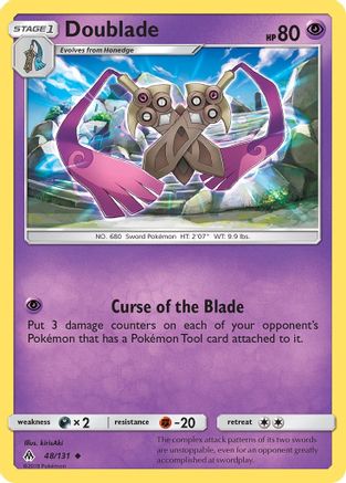 Doublade 048  - Reverse Holofoil SM  Forbidden Light - Uncommon