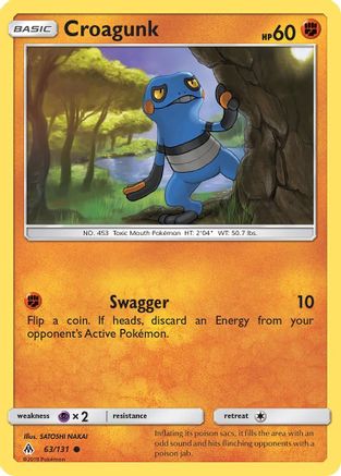 Croagunk 063  SM  Forbidden Light - Common