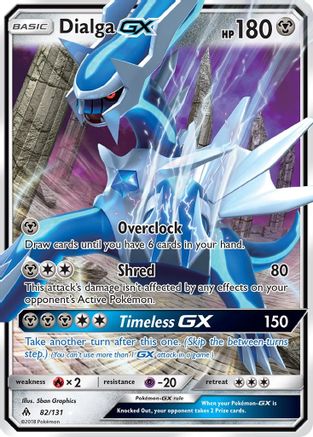 Dialga GX 082/131  - Holofoil SM  Forbidden Light - Ultra Rare