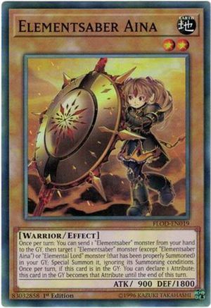 Elementsaber Aina (FLOD-EN019) - Flames of Destruction 1st Edition