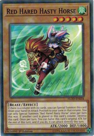 Red Hared Hasty Horse (FLOD-EN034) - Flames of Destruction 1st Edition