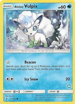 Alolan Vulpix (29) 021  SM Trainer Kit Alolan Sandslash & Alolan Ninetales - Common