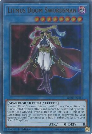 Litmus Doom Swordsman (BLRR-EN013) - Battles of Legend: Relentless Revenge 1st Edition