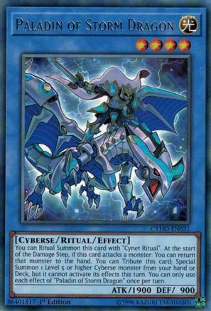 Paladin of Storm Dragon (CYHO-EN031) - Cybernetic Horizon 1st Edition