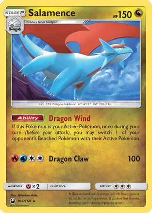 Salamence 106/168  - Holofoil SM  Celestial Storm - Holo Rare