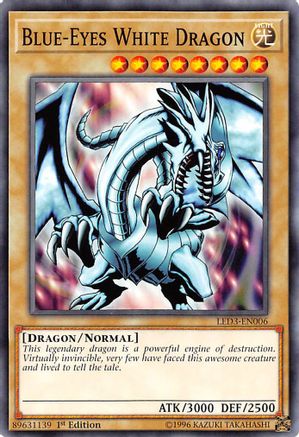 Blue-Eyes White Dragon (LED3-EN006) - Legendary Duelists: White Dragon Abyss 1st Edition
