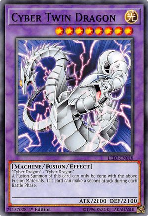 Cyber Twin Dragon (LED3-EN018) - Legendary Duelists: White Dragon Abyss 1st Edition
