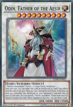 Odin, Father of the Aesir (LEHD-ENB32) - Legendary Hero Decks 1st Edition