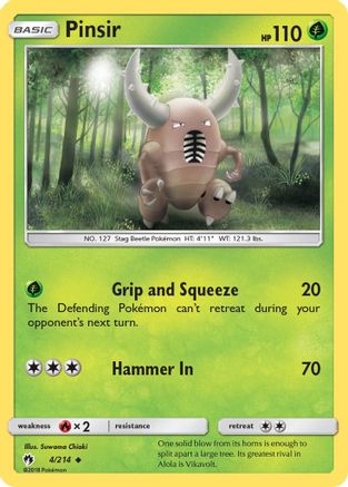 Pinsir 004  SM  Lost Thunder - Uncommon