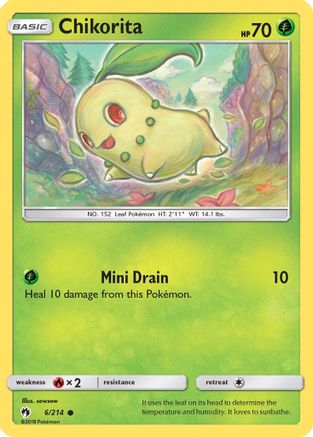 Chikorita (6) 006/214  SM  Lost Thunder - Common