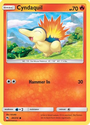 Cyndaquil (40) 040/214  SM  Lost Thunder - Common