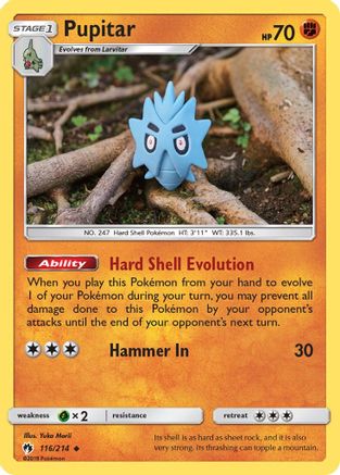 Pupitar 116/214  SM  Lost Thunder - Uncommon