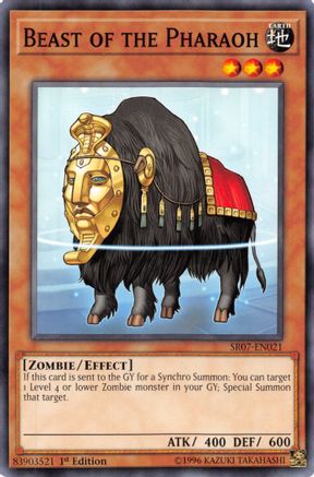 Beast of the Pharaoh (SR07-EN021) - Structure Deck: Zombie Horde 1st Edition