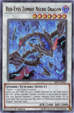 Red-Eyes Zombie Necro Dragon (SR07-EN041) - Structure Deck: Zombie Horde 1st Edition