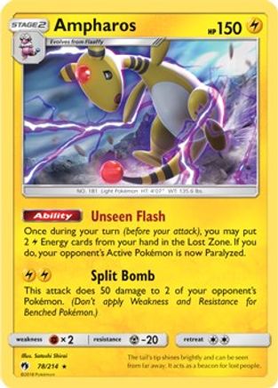 Ampharos 078/214  Deck Exclusives - Rare